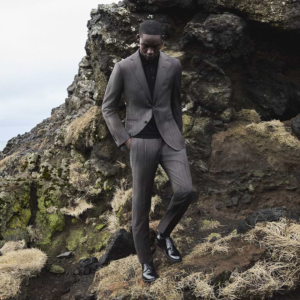 k*i様 BOGGI ミラノ：グレー washable wool イージーパンツ Men's Washable Wool Stretch Trousers | Boggi Milano